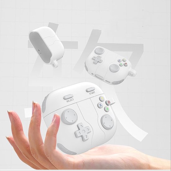 Hoesje compatibel met AirPods 4, schattige grappige cartoon siliconen TPU zachte beschermhoes met sleutelhanger inbegrepen voor jongens en meisjes - donkergrijs van hoesje — afbeelding 4