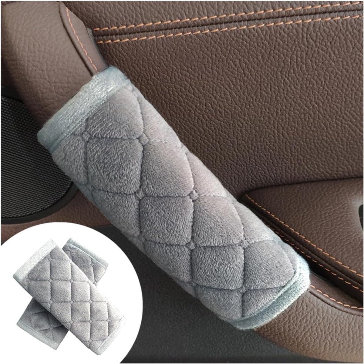 2 stuks antislip autodeurgreep, beschermhoes, van zachte pluche armleuningen en greepbescherming, autobinnendeurgreep, afdekking, universeel, universele autodeurgrepen, interieuraccessoires