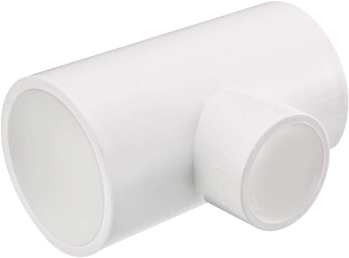 Map verloopstuk voor PVC-buis, 25 mm x 25 mm x 20 mm, T-stuk 40mm x 40mmx 25mm, 2 Pack