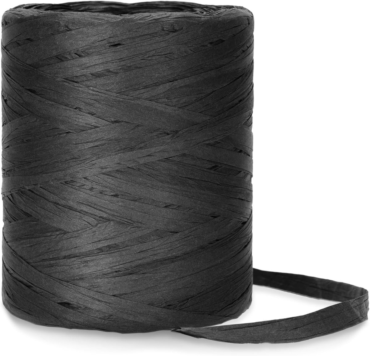 Raffia papieren lint voor geschenkverpakking, papier zwart lint, Raffia garen papier zwart touw string voor ambachten, decoraties, verpakking, bloemist, haken, tuinieren
