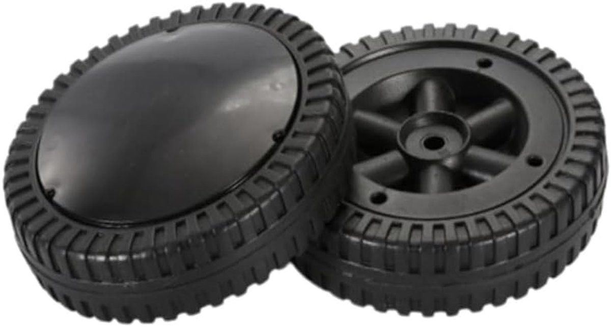 2 reservewielen voor grill van kunststof, reservewielen voor gasbarbecues voor ovenwielen voor grill (zwart)