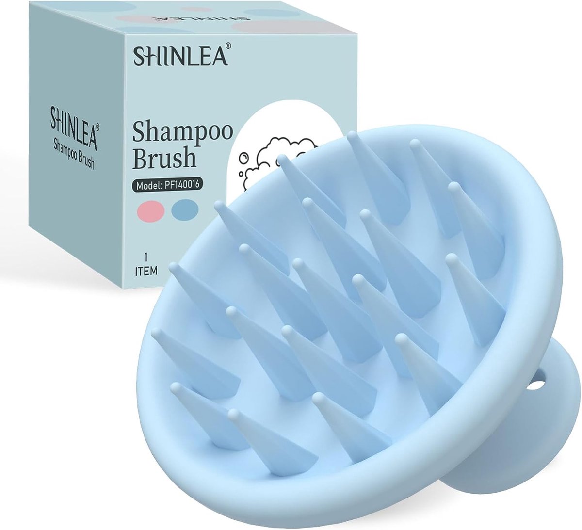 Thijox - Haarhoofdhuidstimulator, Silicone Shampooborstel voor Haargroei, Hoofdmassage, Zachte Hoofdborstel voor Nat en Droog Haar, Duurzaam en Waterd