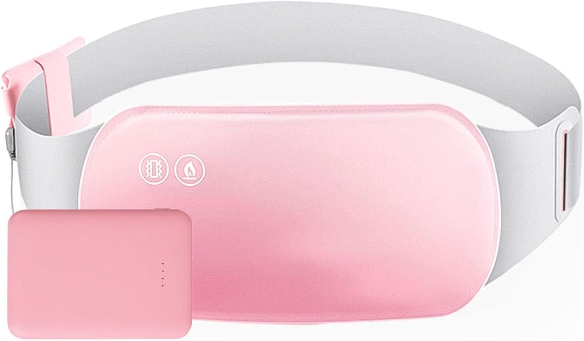 Thijox - Draagbaar verwarmingskussen voor rugkrampen, USB-oplaadbaar, 3 temperatuurmodi, wasbaar, elektrisch verwarmingskussen met lycra, ideaal voor