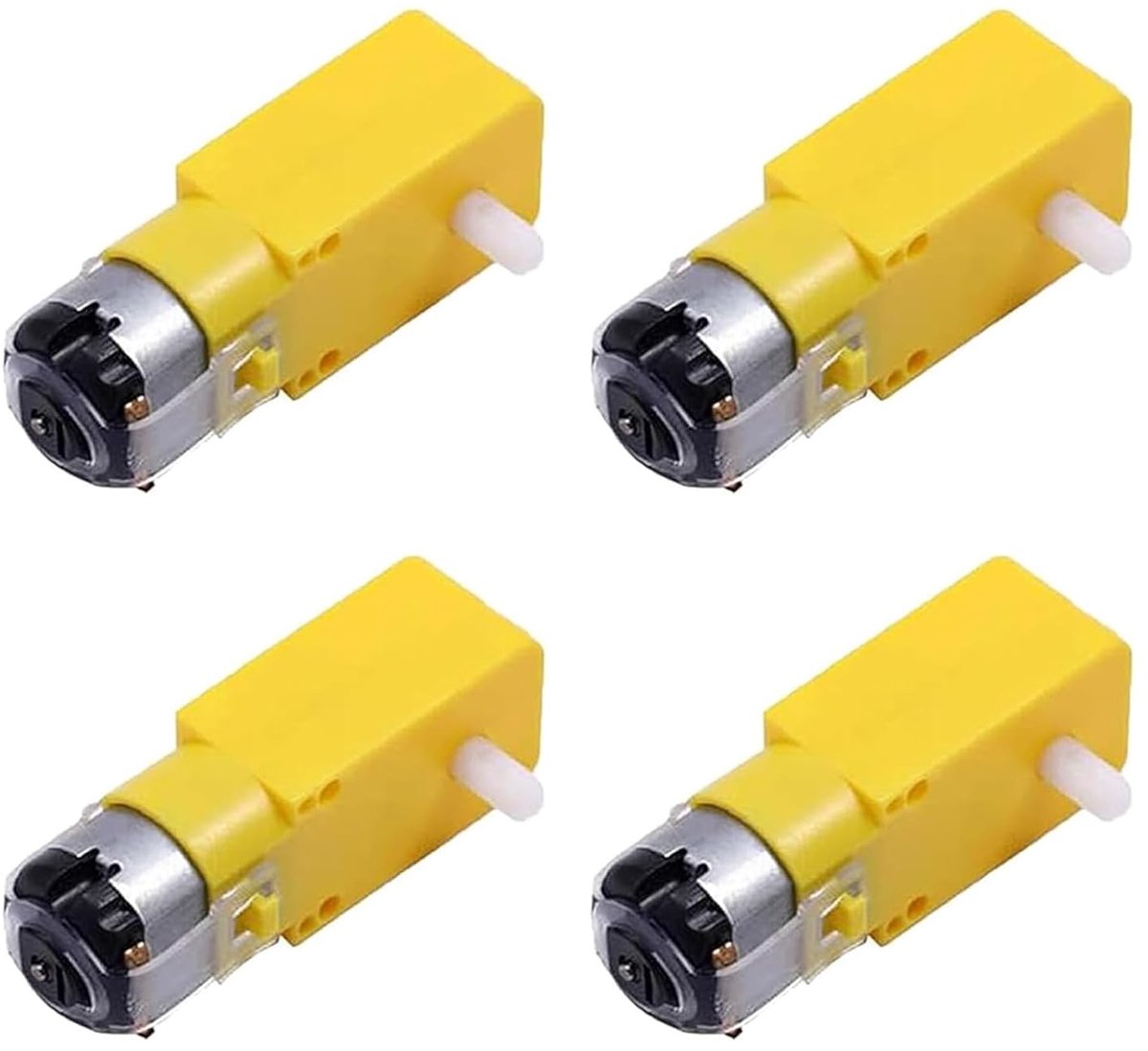 SnelShoppen - 4x TT Motor DC 3V-6V Transmission Motor 200RPM Dual Axis voor DIY Smart Robot en Elektrische Auto Projecten