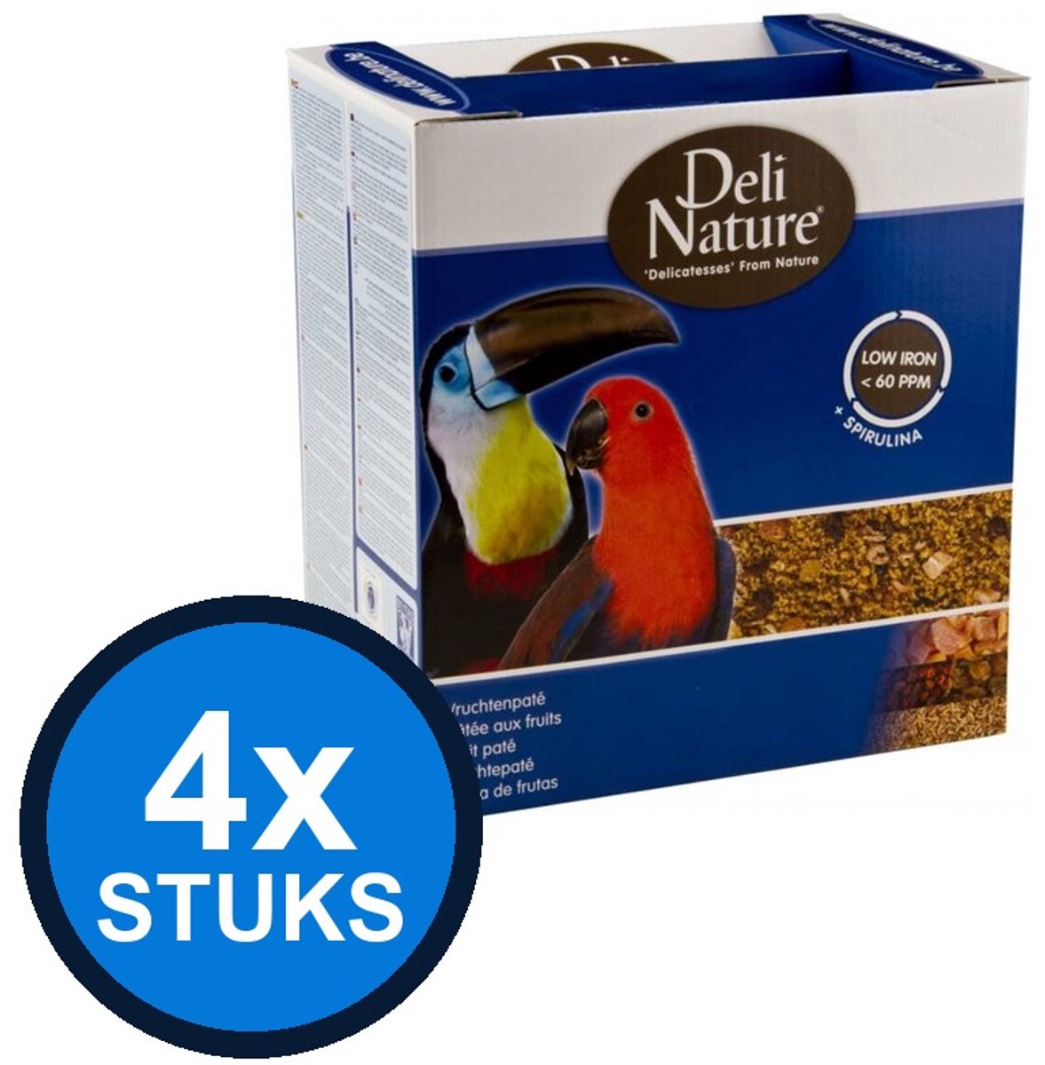 4x Deli Nature - vruchtenpaté 1kg - Vogelvoer - 1 kg