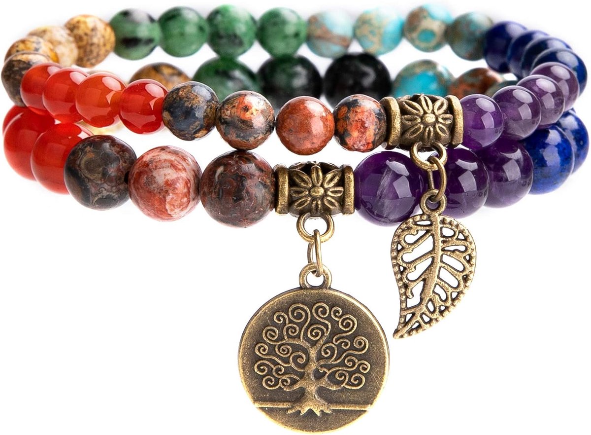 Chakra armbanden voor vrouwen - natuurlijke edelstenen - healing en yoga - perfect voor balans - SnelShoppen