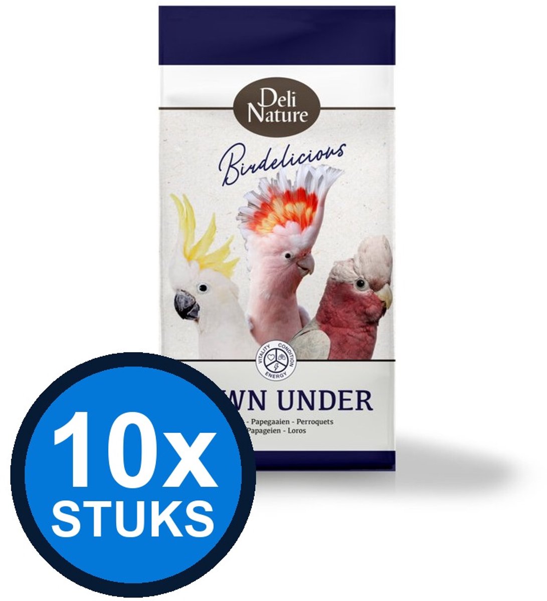 10x Deli Nature - Birdelicious papegaaien down under 750gr - Vogelvoer - 750 g