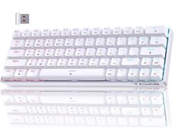 Thijox - TMKB T63 Gaming Wireless Keyboard, 60% Mechanisch Draadloos Toetsenbord met Bluetooth/2.4G/Type-C, RGB Verlichting, Ultra-compacte 61 Toetsen