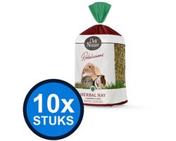 10x Deli Nature - Rodelicious kruidenhooi kamille&munt 600gr - Knaagdierenvoer - 600 g