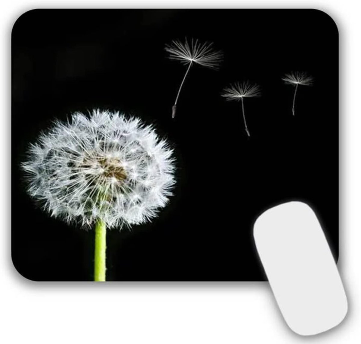 Kleine Muismat met Motief 24 x 20 x 0,3 cm - Zwarte Antislip Muismat voor PC en Laptop, Ideaal voor Thuis en Kantoor