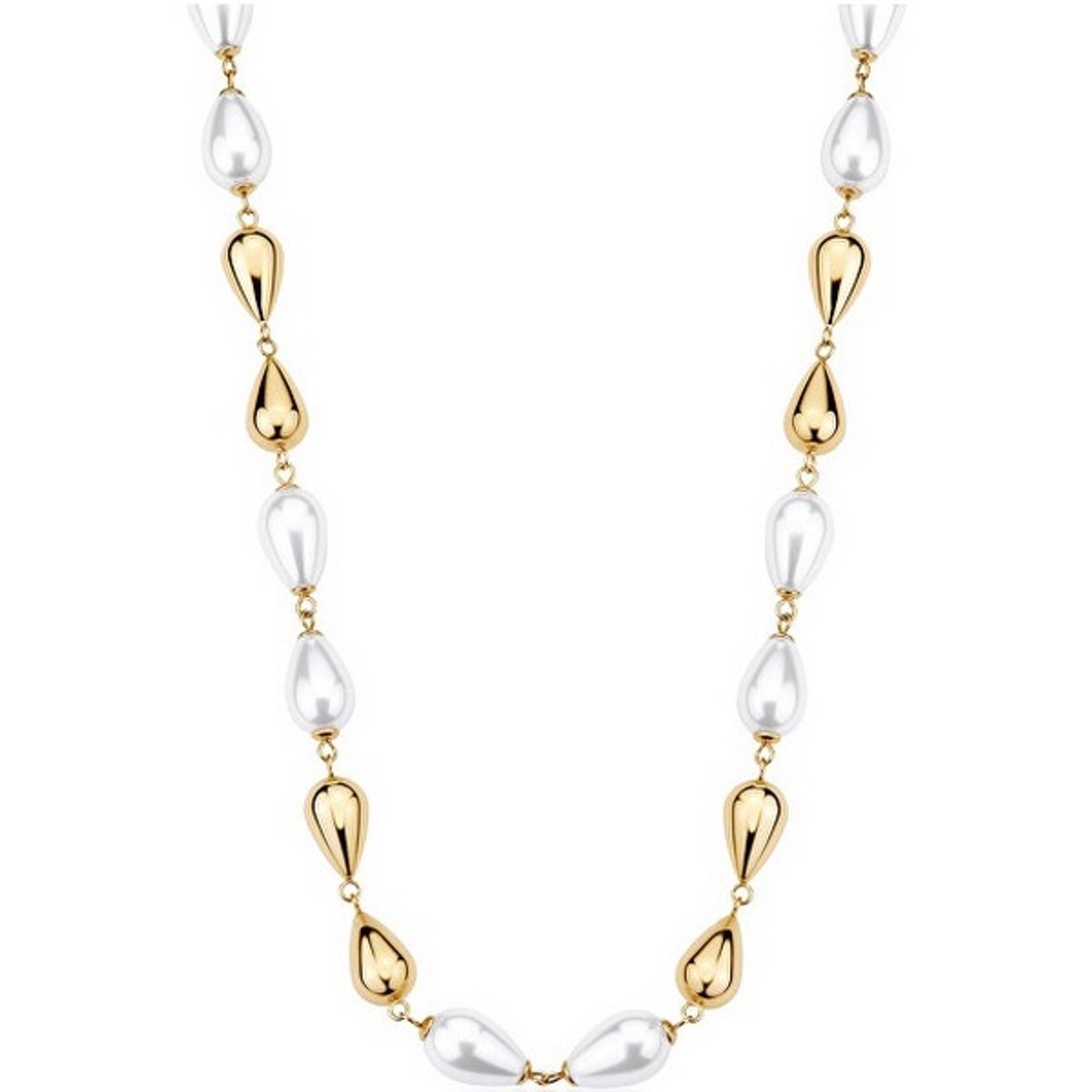 BROSWAY PERFECT BPC71 GOLD-PLATED KETTING MET PARELS 1 STUK