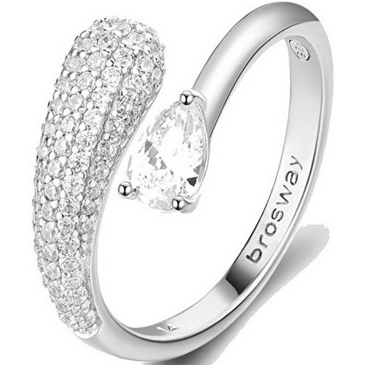 BROSWAY FANCY FIW129 - 56 MM - ZILVEREN RING MET ZIRKONIA'S 1 STUK