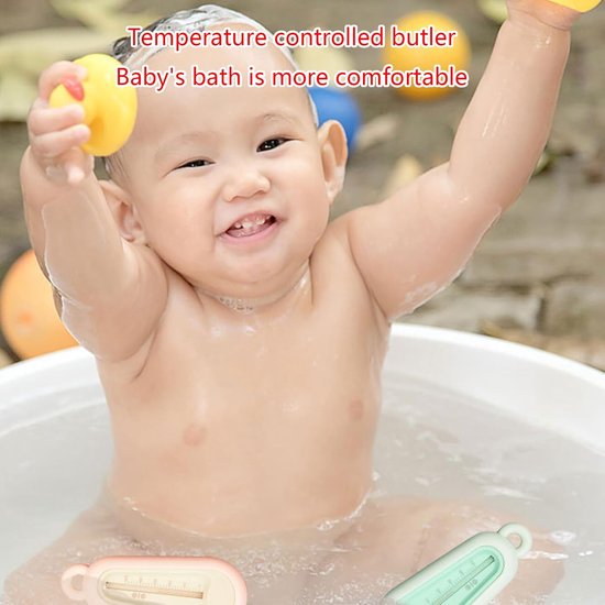 Baby Bath Bathtub Thermometer Water Temperature Meter Accessories Temperature Test For Infants （roze+groente） — afbeelding 2
