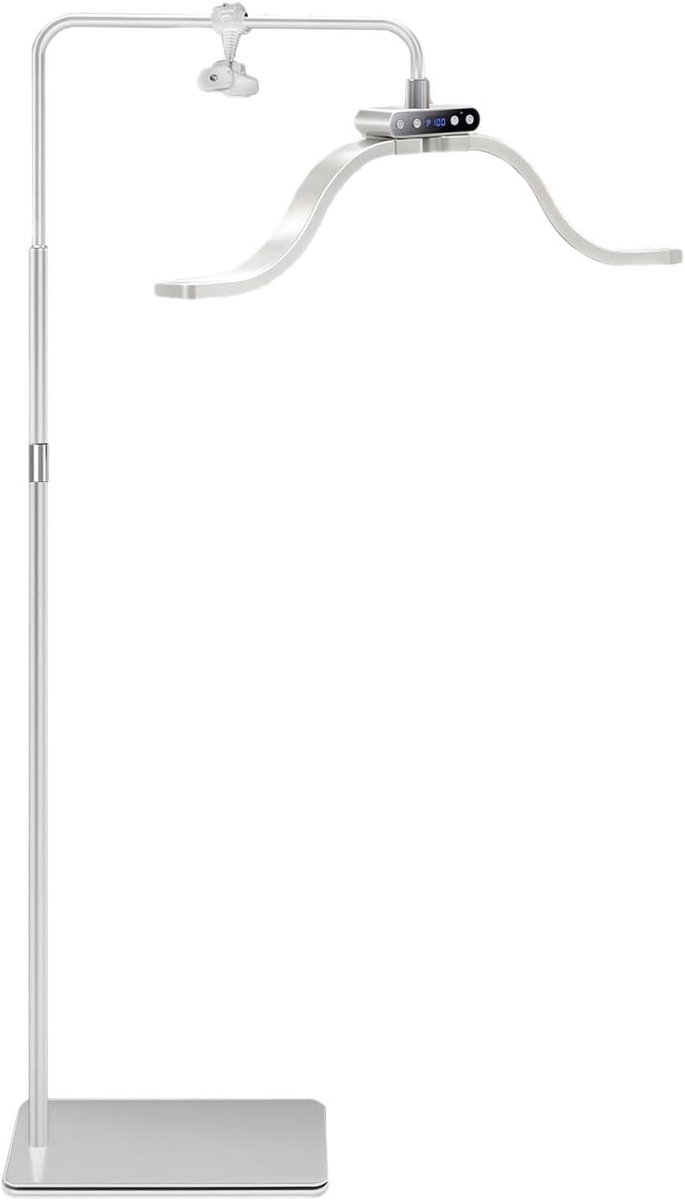 Thijox - Cloud Vloerlamp voor Wimpers met Telefoonhouder, Opvouwbare en Intrekbare LED-Ringlamp voor Wimperextensions, Huidverzorging en Tatoeages (Wi