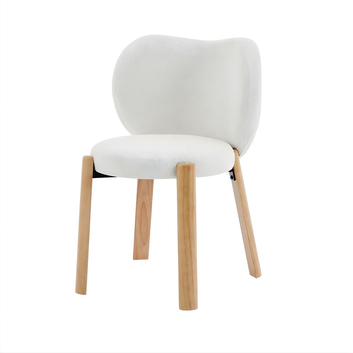 Happiq Fauteuil Set - Hout en Metaal - voor woonkamer en slaapkamer - Wit - voor Thuis en Professioneel Gebruik White