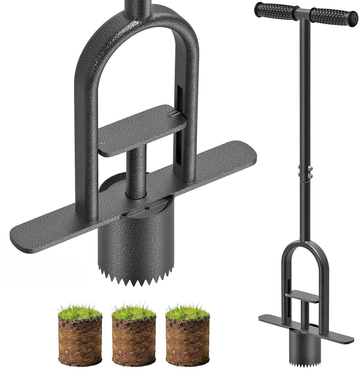 Tuingereedschap met 84,5 cm zachte rubberen handgreep voor bloembollen, uien en planten, ideaal voor narcissen, tulpen en iris
