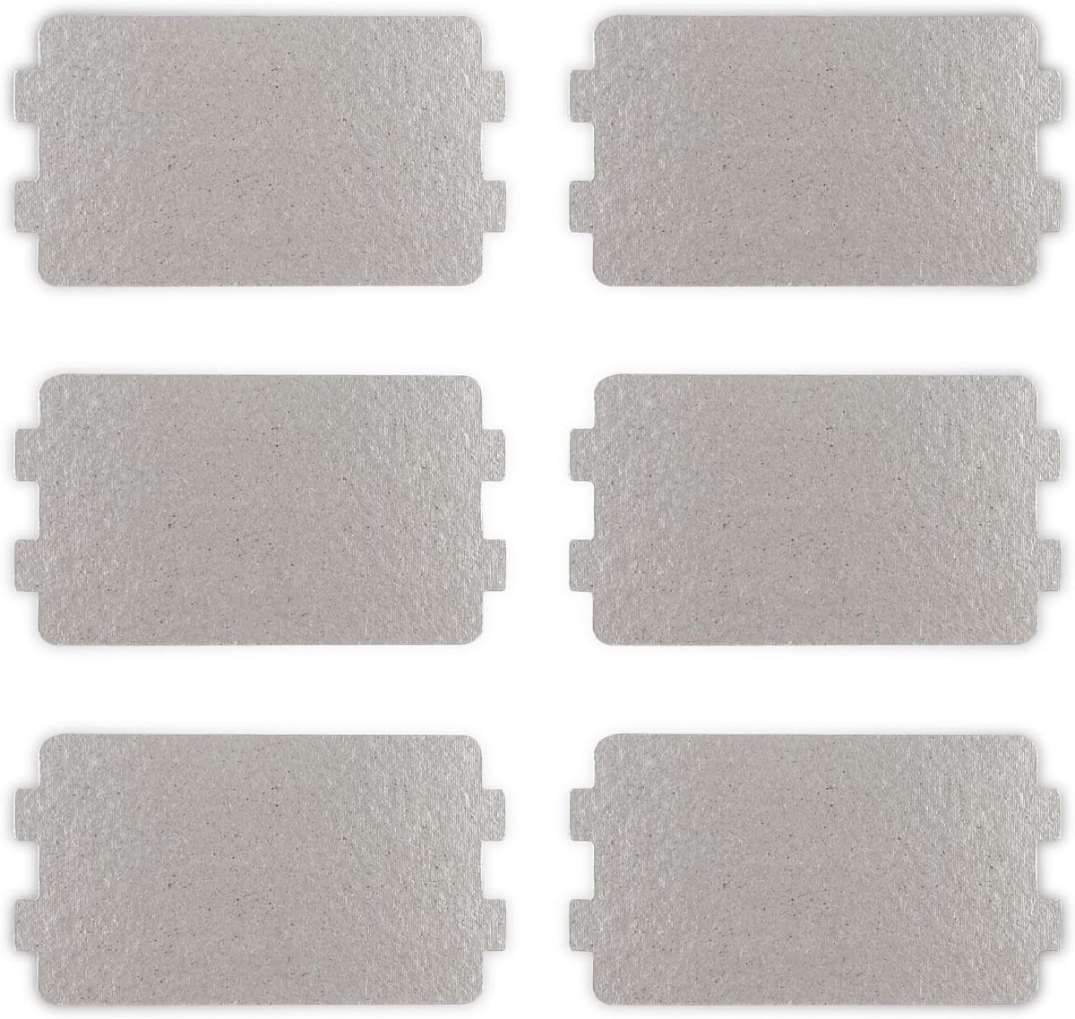 LISM-Verpakking van 6 mica-platen, golfgeleiderafdekkingen, mica-platen, 6,4 x 11,7 cm, mica-platen Geschikt voor magnetrons, vervangings- en reparatieonderdelen Geschikt voor platen, mica-bakjes Geschikt voor alle magnetrons.