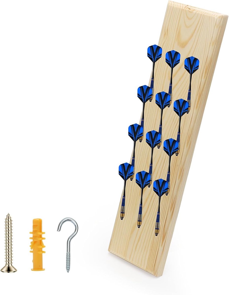 Dart Holder voor 12 Dart Flights, Hoogwaardige Wandhouder voor Darts, Opslag voor Stalen en Zachte Darts, Ideaal voor Dartliefhebbers en Spelers