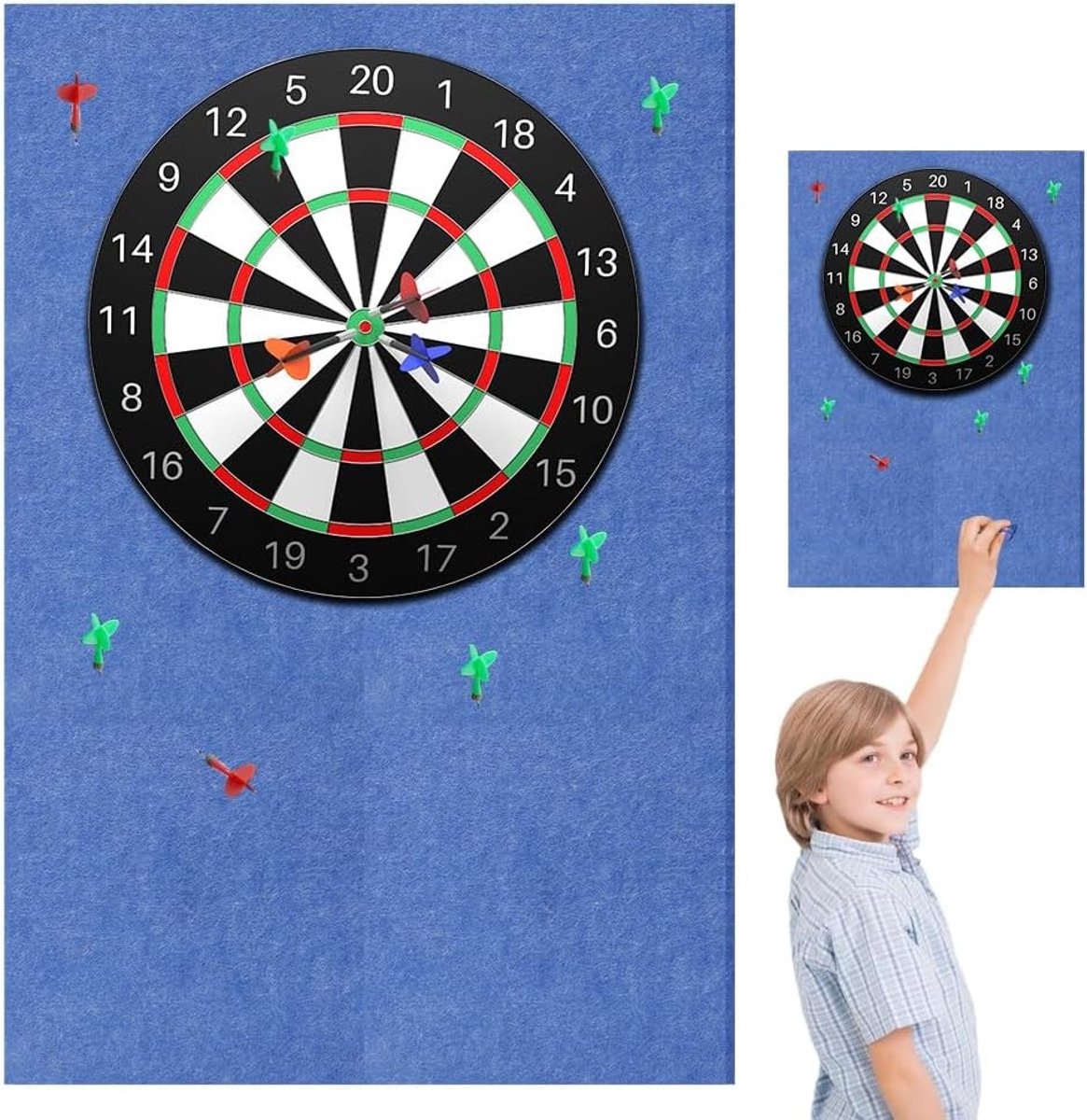 Dartbord Wandbeschermer van Vilt, Zelfklevende Bescherming voor Dartborden, Ideaal voor Wandbeveiliging en Hardboard Bescherming