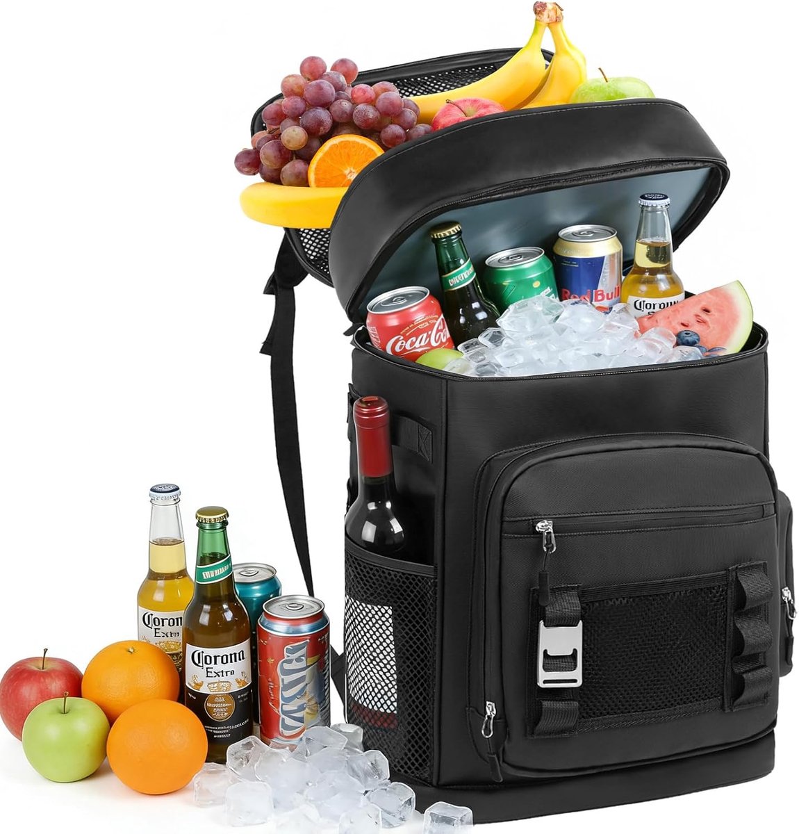 Thijox - 30L Koelrugzak - Groot Geïsoleerd, Waterdicht, Draagbare Dubbeldeks Picknickrugzak voor Mannen en Vrouwen - Ideaal voor Kamperen, Strand en R