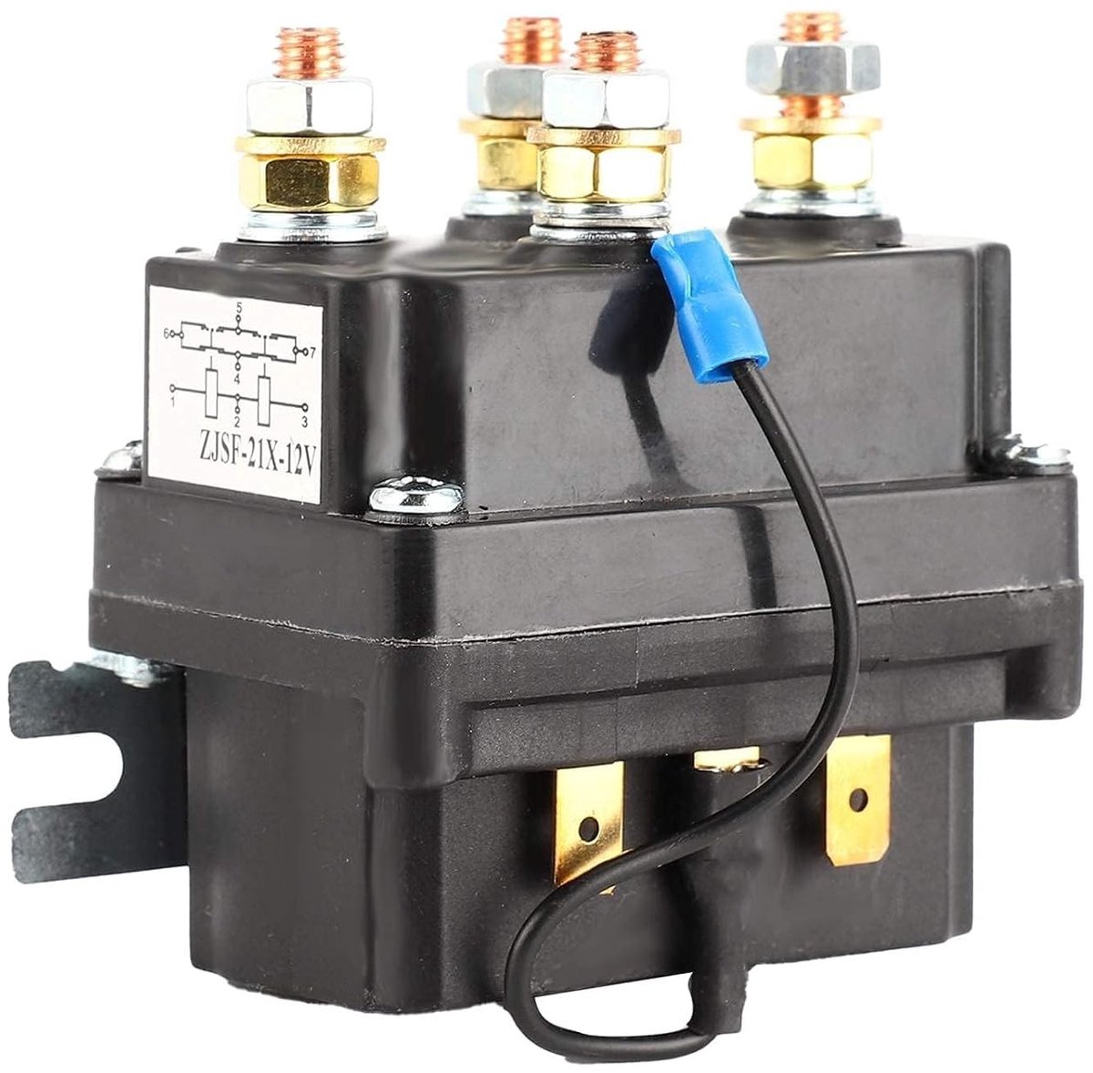 Krachtige 12V Winch Relay voor ATV en UTV - Heavy Duty Solenoid Relay voor 3000-5000 lbs Voertuigen, Perfect voor Trailer en Hydraulische Pompen