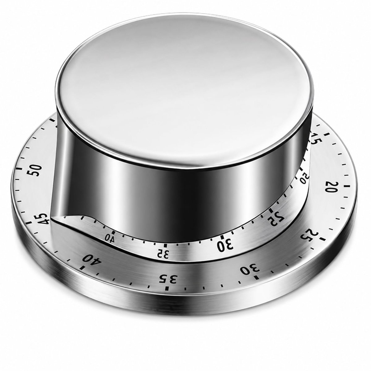 Keukentimer 60 minuten - magnetisch - roestvrij staal - perfect voor nauwkeurige kooktijden - ShopVlot