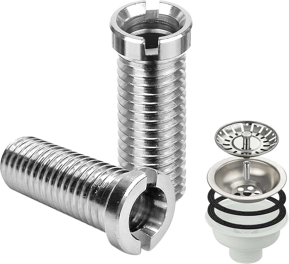 Holle Schroeven voor Afvoer, 2 Stuks RVS M12 x 35mm, Vervangende Onderdelen voor Afvoerputjes en Drainageaccessoires