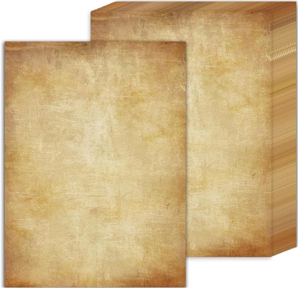 Vintage A4 Dubbelzijdig Printpapier - 100 Vellen 120gsm Antiek Textuur voor CV, Diploma en Certificaten
