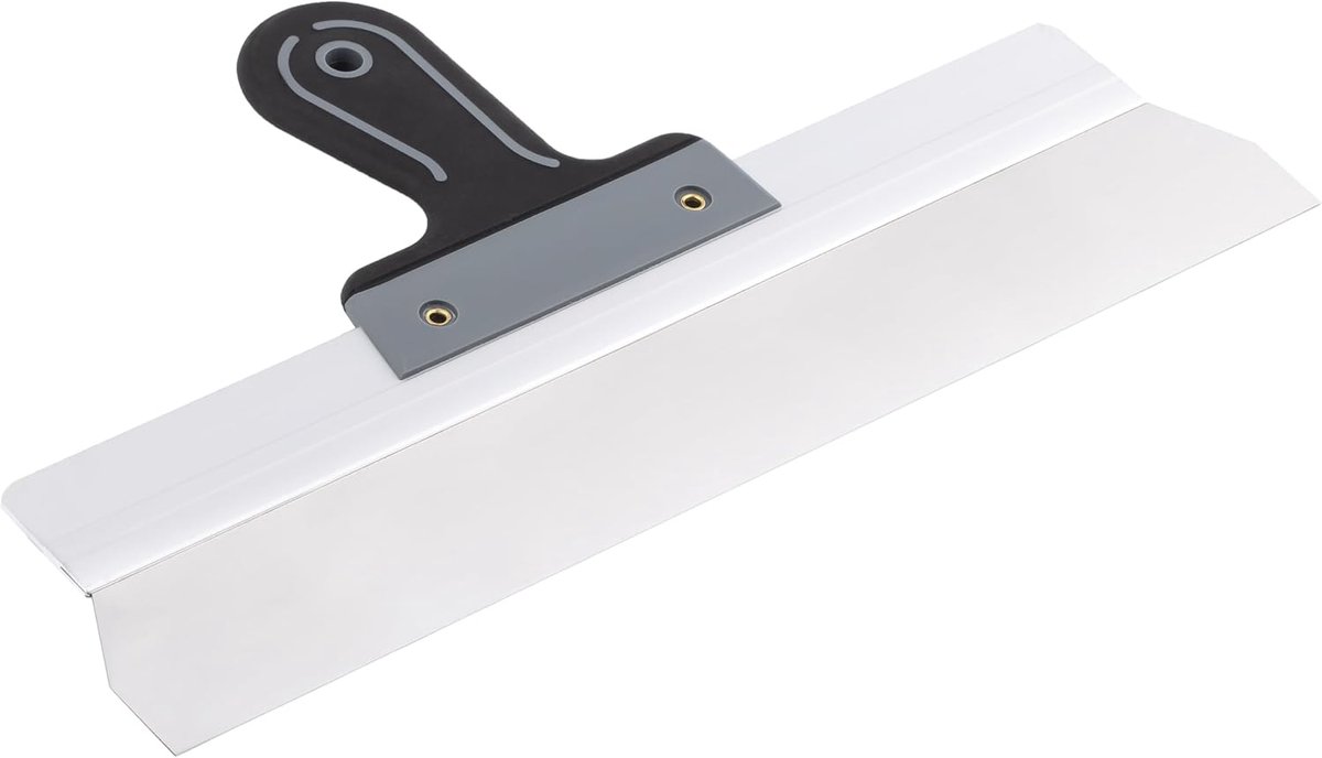 Plamuurmes brede spatel 400 x 60 mm - roestvrij staal - softgrip handvat - ideaal voor gevelwerk - ShopVlot