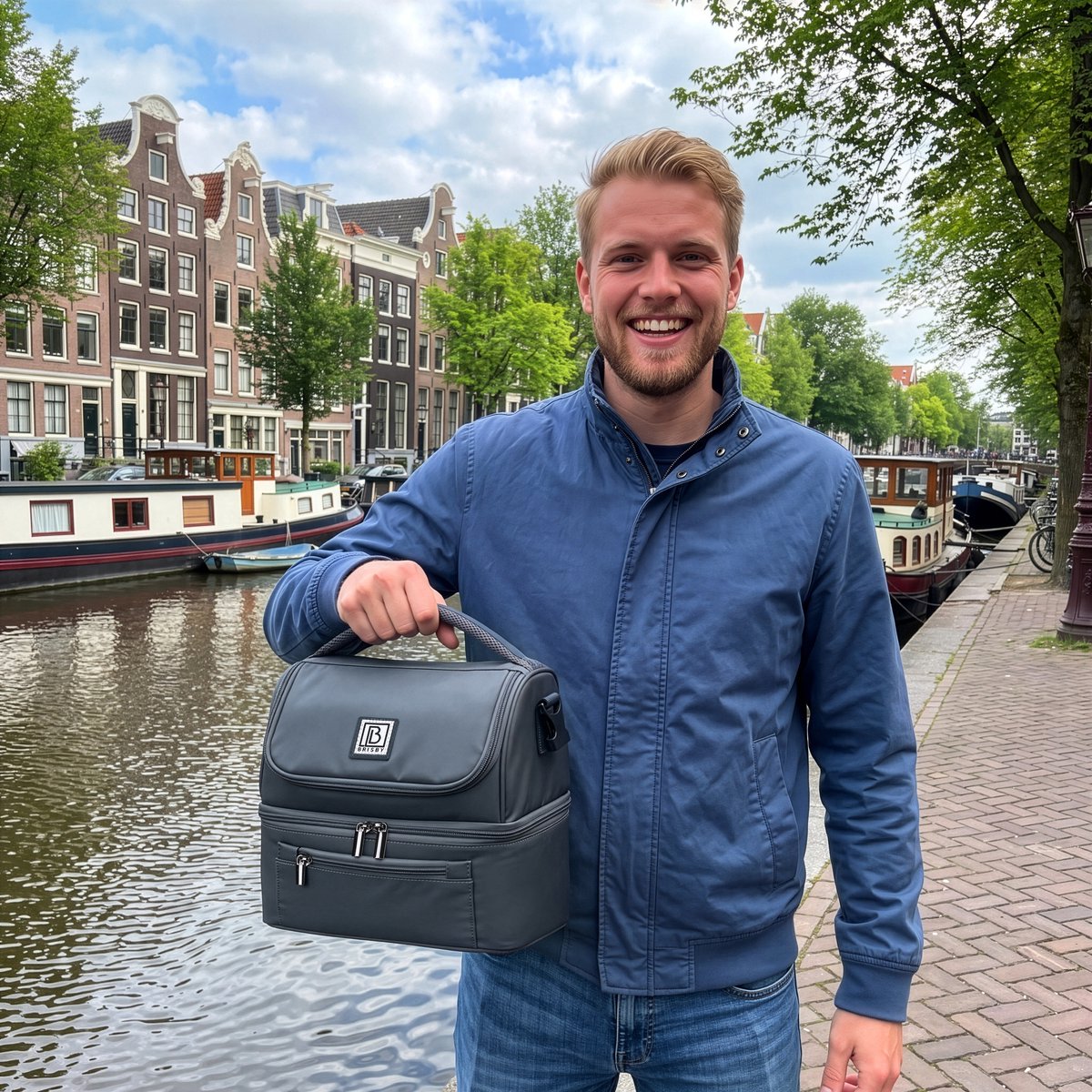 Brisby Kolftas 11 Liter – Koeltas voor Moedermelk & Borstkolf – 2 Geïsoleerde Vakken – Inclusief 2 Koelelementen – Tot 10 Uur Koel - Urban Blue — cadeau in Cadeau-ideeën - foto 2