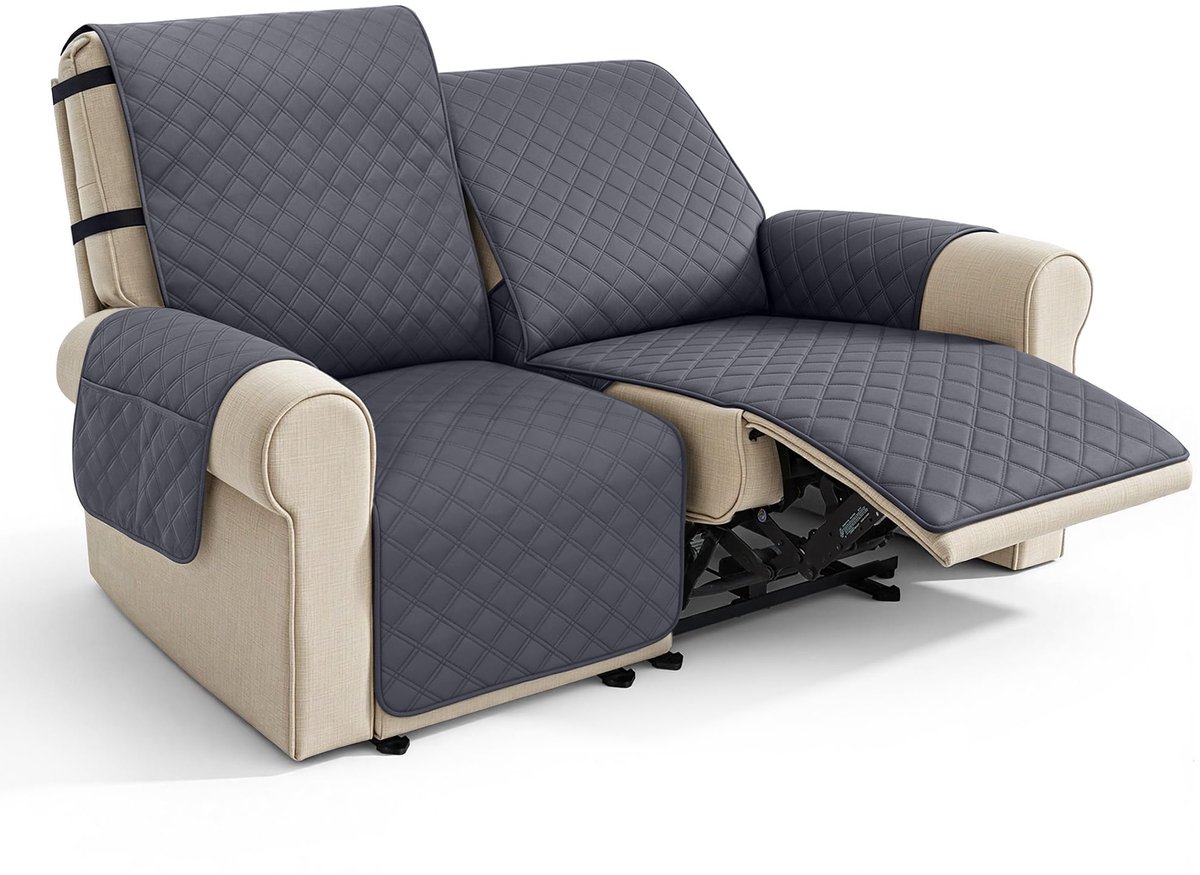 M MCombo Fauteuilbeschermer 2-zits, waterdichte en antislip relaxstoelbekleding met armleuningen en zijzakken - ShopVlot