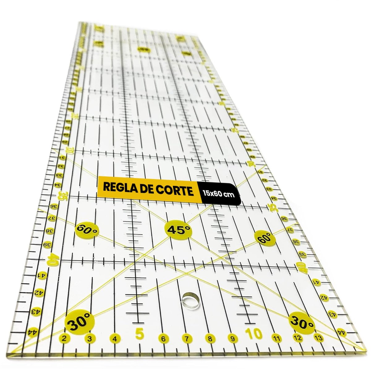 Patchwork liniaal 15 x 60 cm - duurzaam acryl - transparant - precies snijden voor naaien en handwerken - ShopVlot