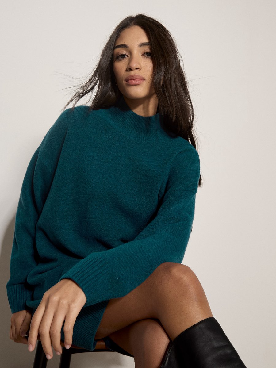 Zachte oversized trui-minijurk