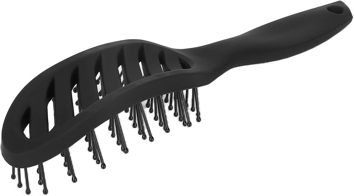 Zachte massageborstel voor thuisgebruik, ideaal voor ontspanning en haarverzorging, zwart