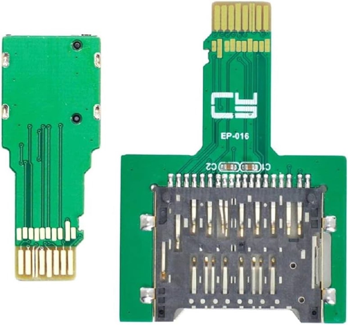 2 Stuks TF Micro SD naar SD Kaart Verlengadapter - UHS-III, UHS-2, PCBA, Geschikt voor SD/SDHC/SDXC