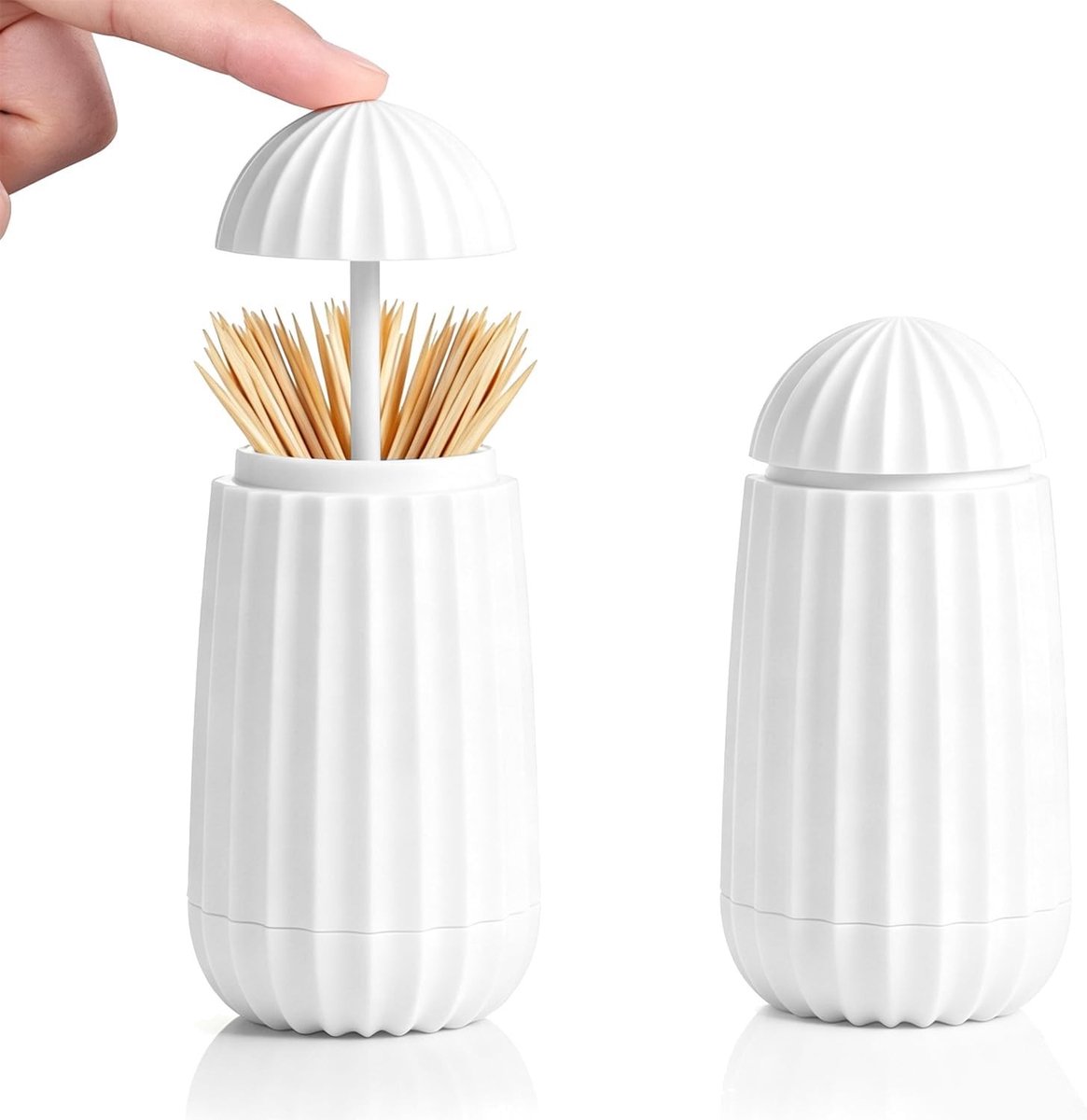 Automatische tandenstokerdispenser met cactusdesign voor restaurants, cafés en hotels, wit