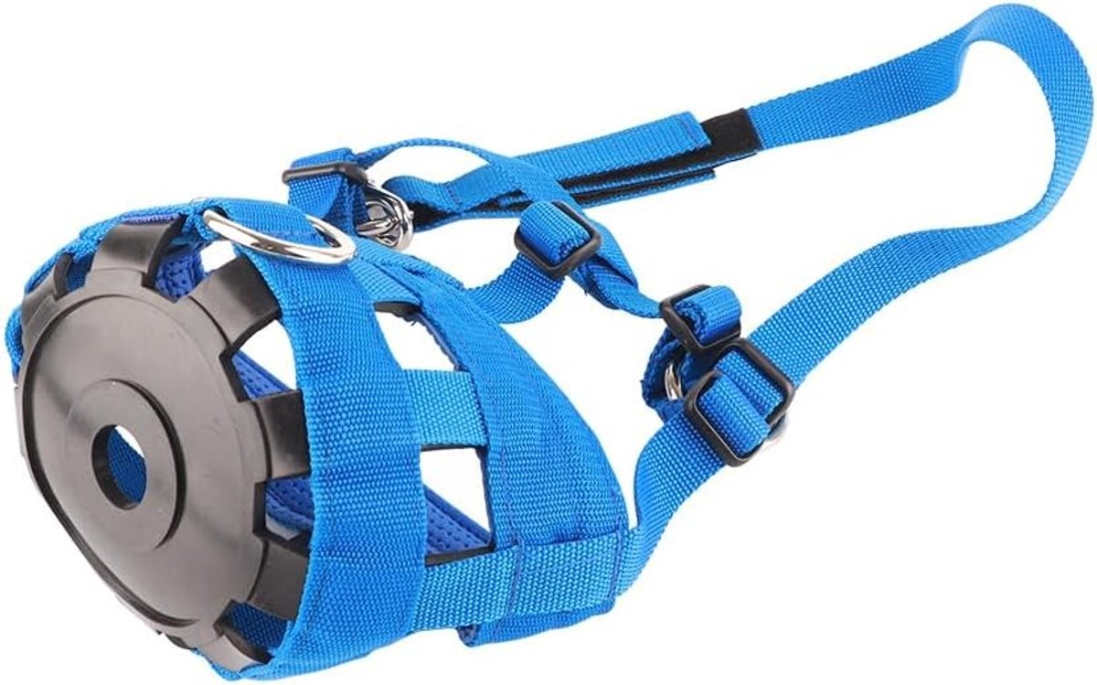 Verdikte Nylonband Graasmuilkorf met PU-lederen Kussen voor Paarden, Comfortabel en Duurzaam voor Senioren en Paardensportactiviteiten