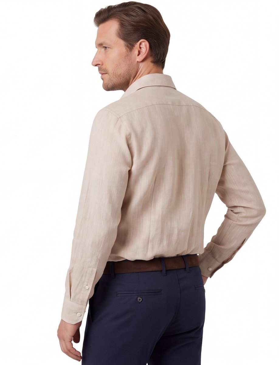Ledub casual overhemd beige