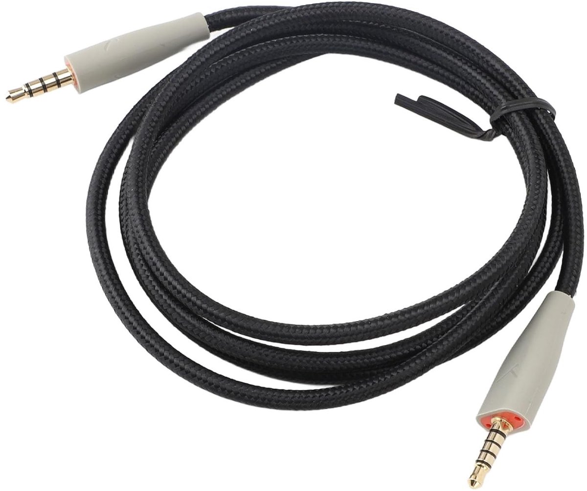 Vervangingskabel voor 3.5mm Headset - Hoofdtelefoon Snoer van 1.2M, Compatibel met Diverse Modellen, Grijs