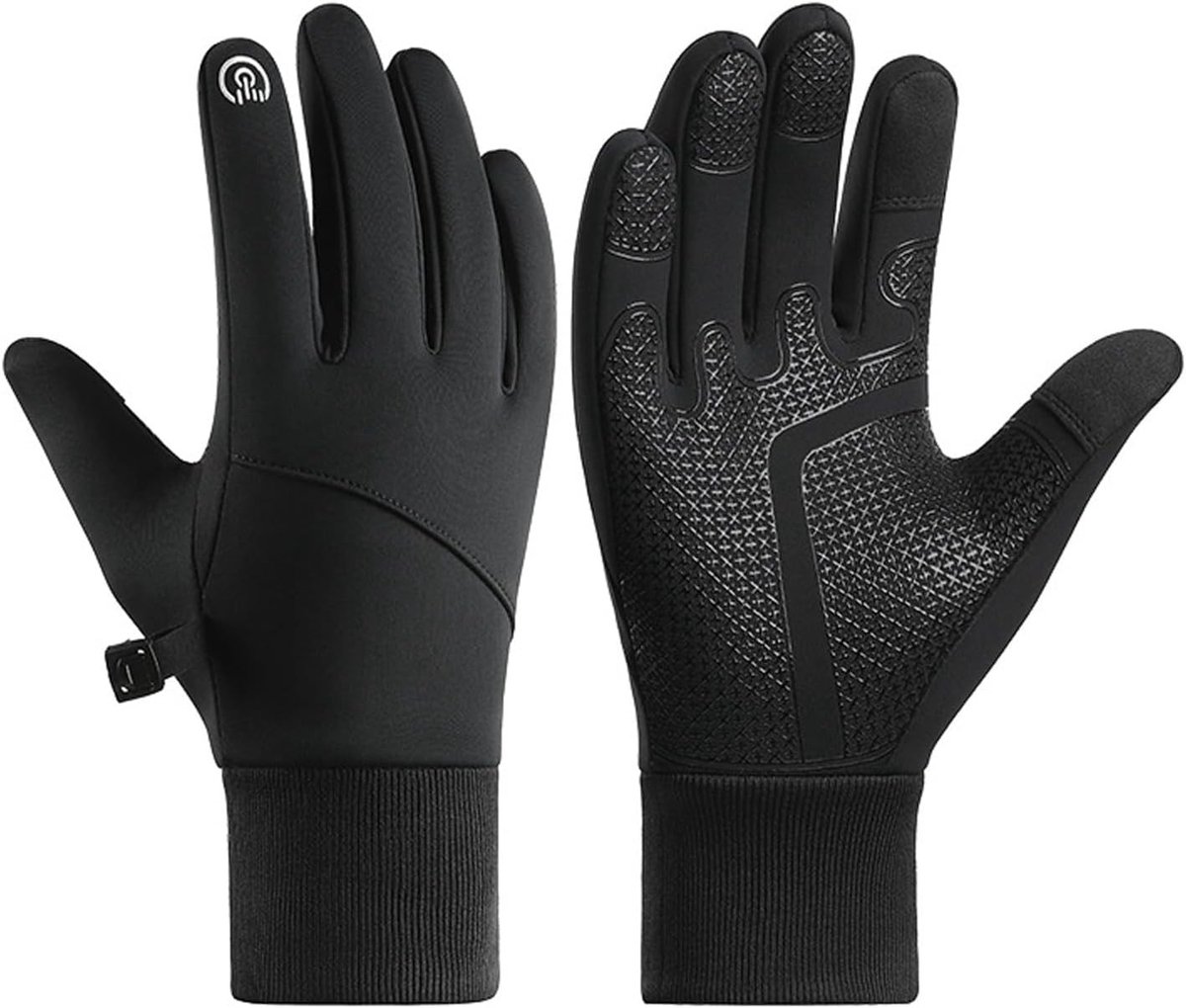 Winterhandschoenen - Zwart - L - Waterdichte en Winddichte Touchscreenhandschoenen - Voor Dames en Heren