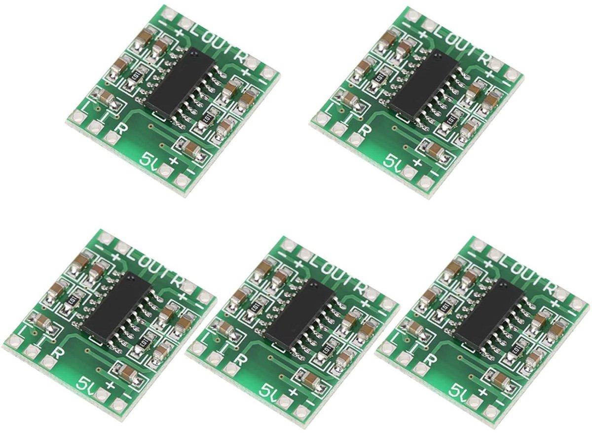 Digital Amplifier Module Type D, Two-Channel Audio Amplifier 3W+3W, 2.5V-5.5V, 5 Pieces, 90% Efficiency - ShopVlot