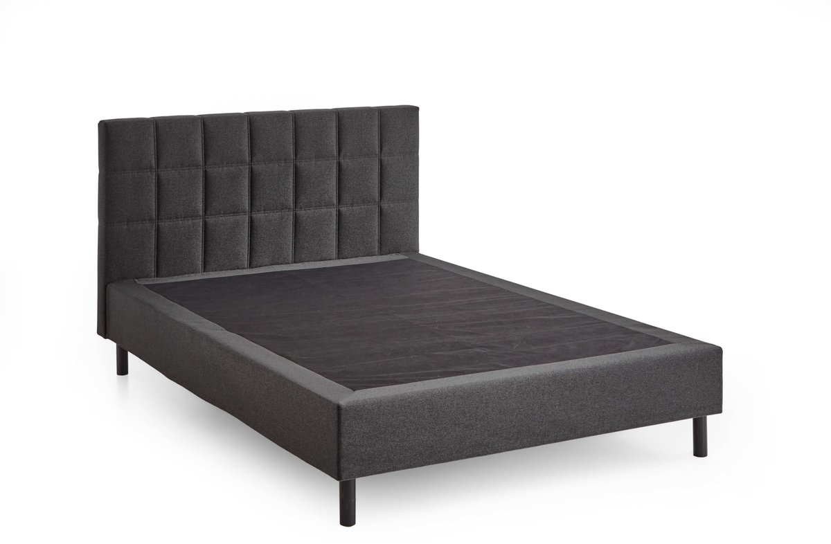 Boxbed 120 x 200 cm - antraciet - zonder matras - stijlvol en ruimtebesparend - ShopVlot