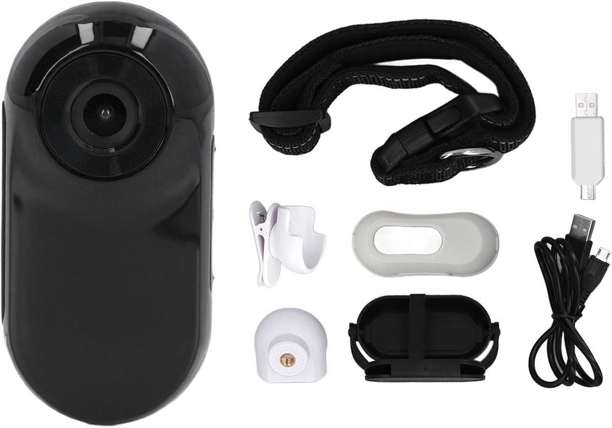 HD 1080P Draadloze Camera voor Hondenhalsband met Videorecording, Mini Body Camera voor Buitenactiviteiten en Huisdieren, Geen WiFi Nodig