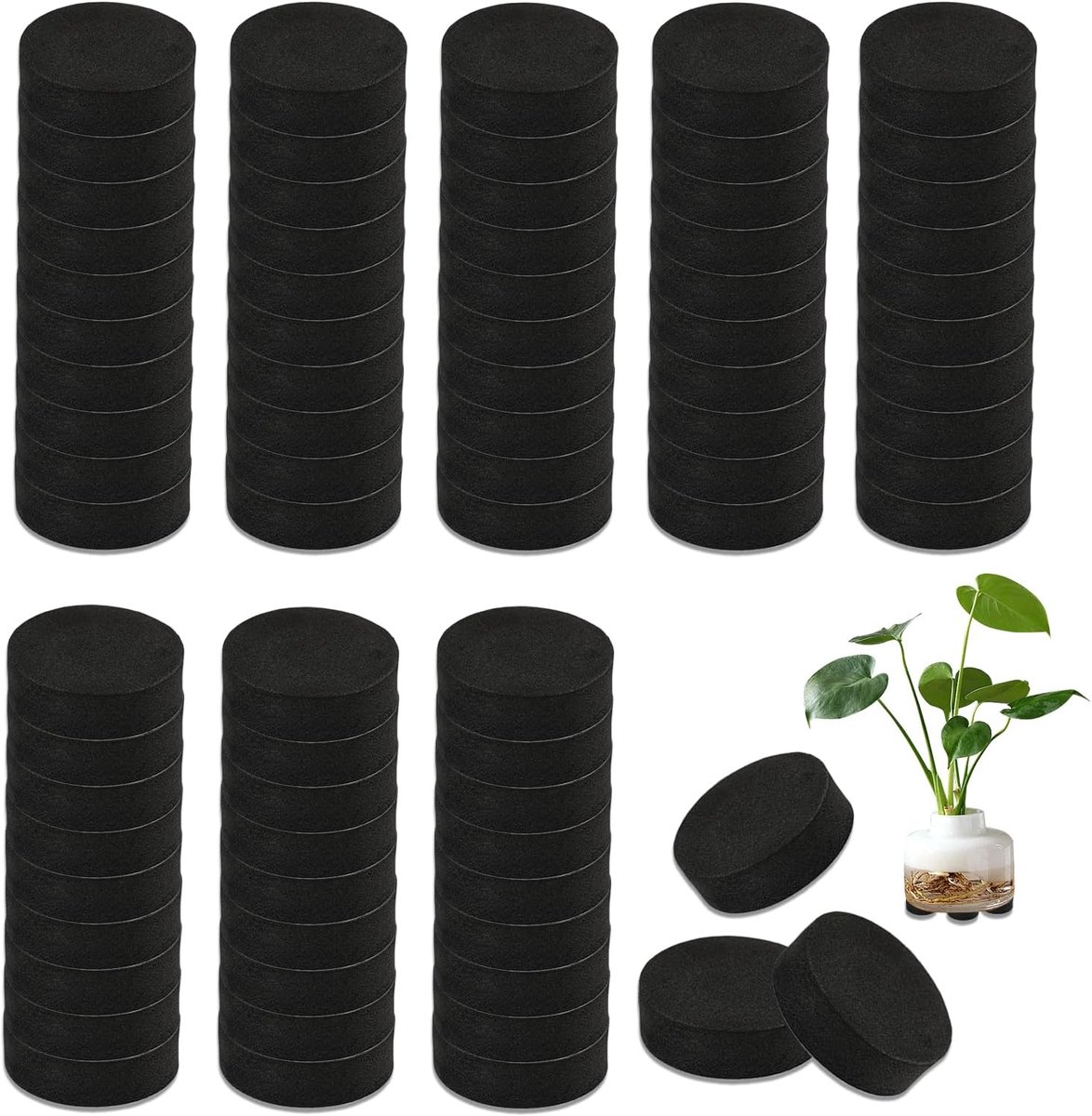 Onzichtbare potvoetjes 80 stuks - antislip zelfklevende EVA-pads - stapelbare pot-risers - betere waterafvoer - ShopVlot