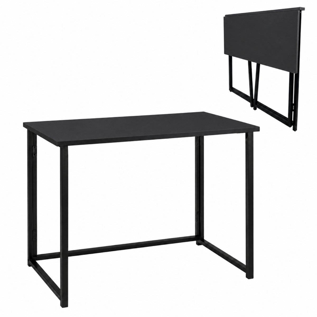 Bureau - zwart - MDF en metaal - 80 x 40 x 74 cm - opvouwbaar