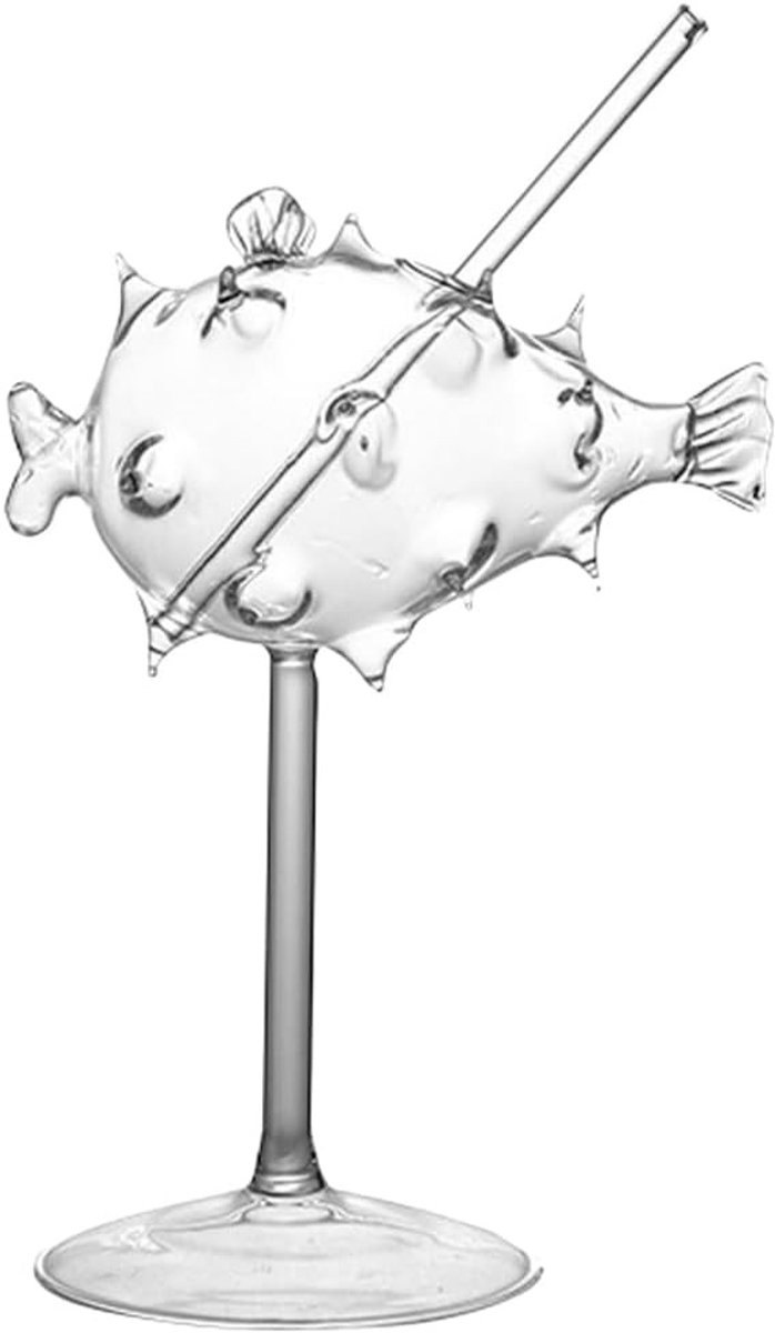 Unieke cocktailglaasjes in de vorm van een pufferfish voor wijn, champagne en martini's - Perfect voor KTV, thuisbar en feesten