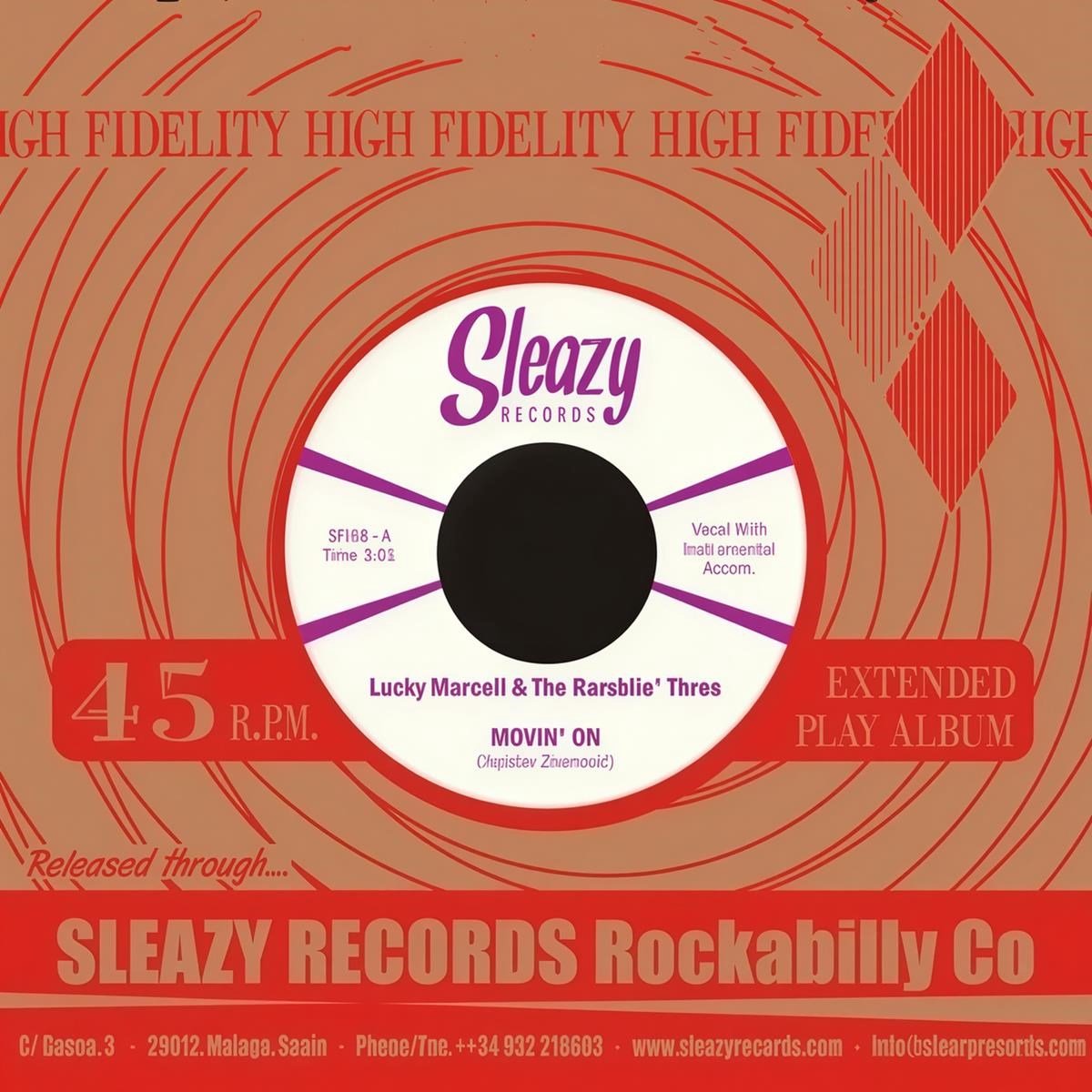 Lucky Marcell & The Ramblin' Three - Movin' On (7" Single)