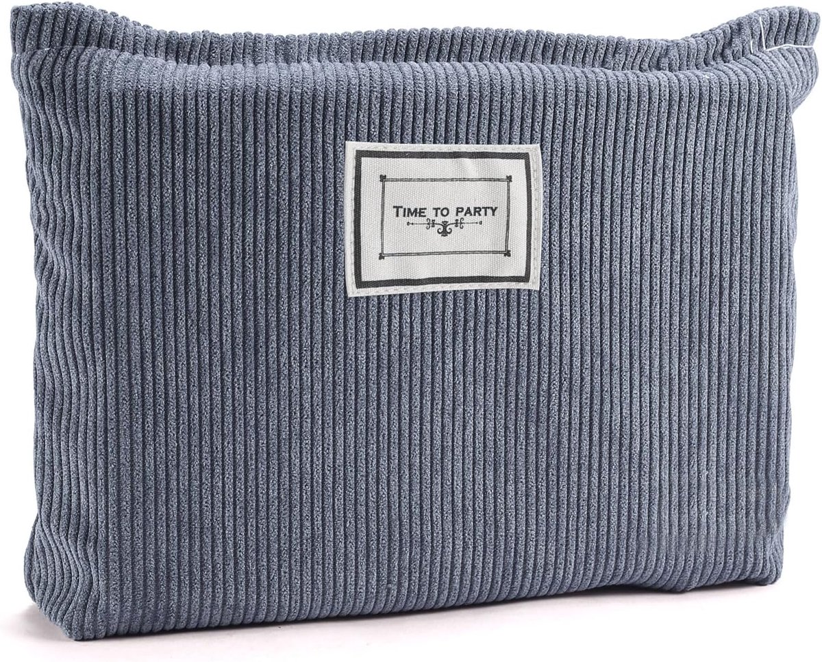 Toilettas grijs - corduroy - multifunctionele make-up-organizer - ideaal voor reizen - ShopVlot