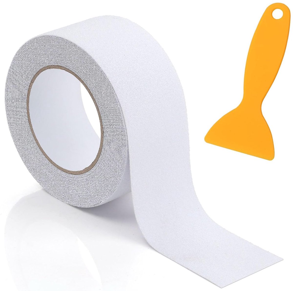 Non-slip adhesive tape, 2 in × 10 m, white, matt, opaque, non-slip, waterproof and self-adhesive, suitable for - ShopVlot