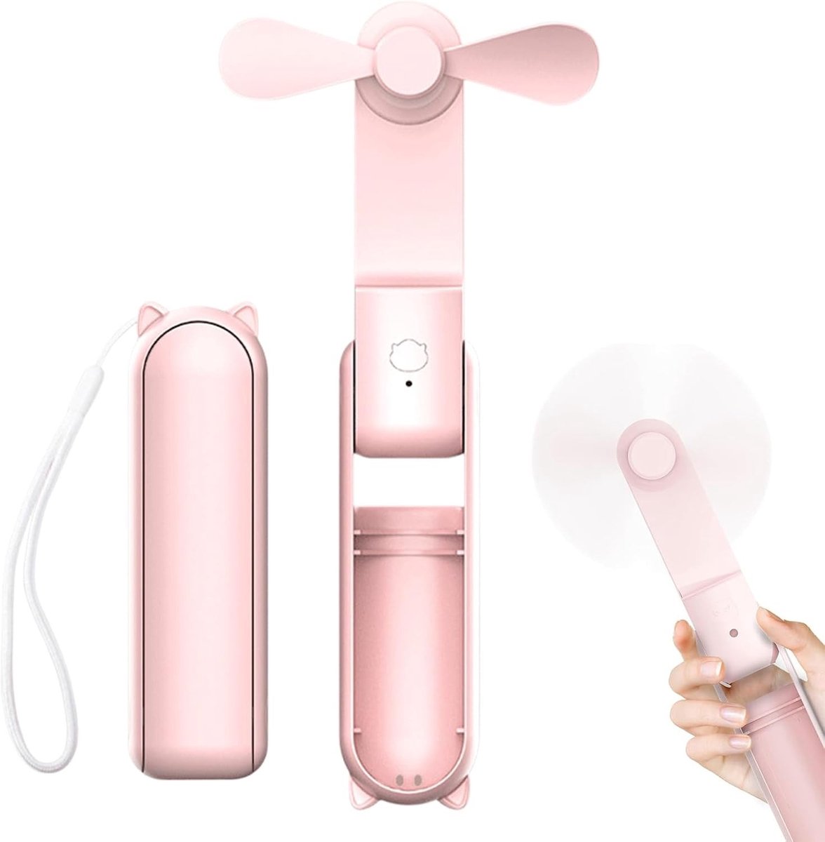 Draagbare Handventilator - Roze - Compact - Persoonlijke Ventilator voor Binnen en Buiten Gebruik